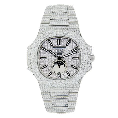 patek philippe fully iced out|patek philippe diamond bezel.